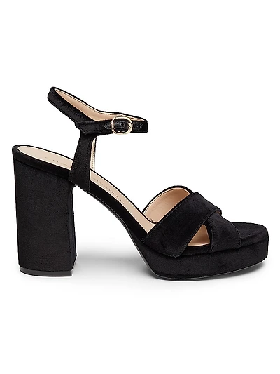 Dayna 90MM Velvet Platform Sandals