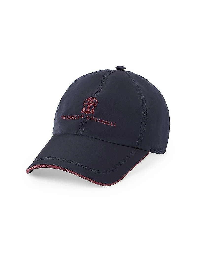 Water Resistant Microfiber Baseball Cap with Embroidered Logo