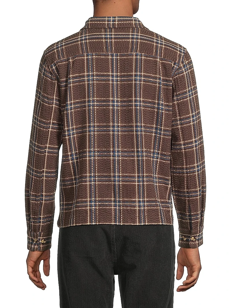 Venice Plaid Zip-Front Shirt