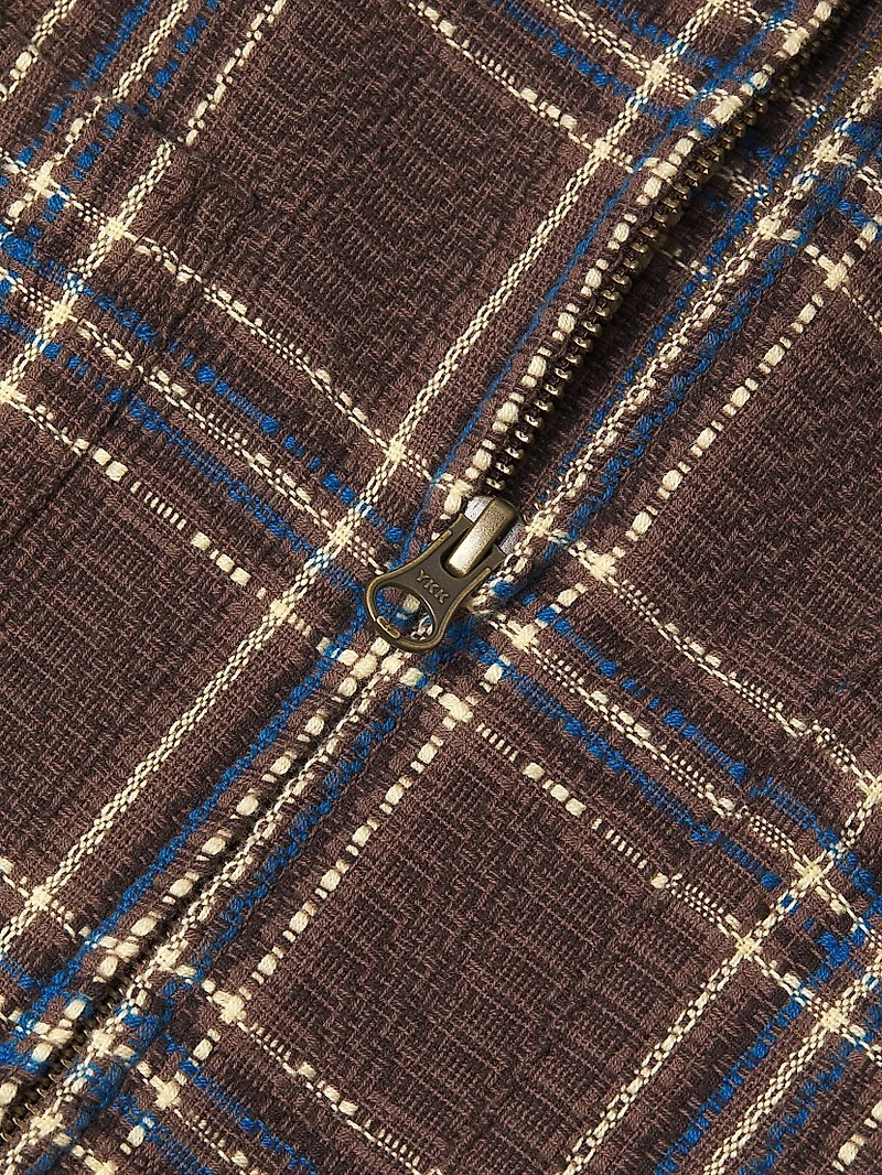 Venice Plaid Zip-Front Shirt