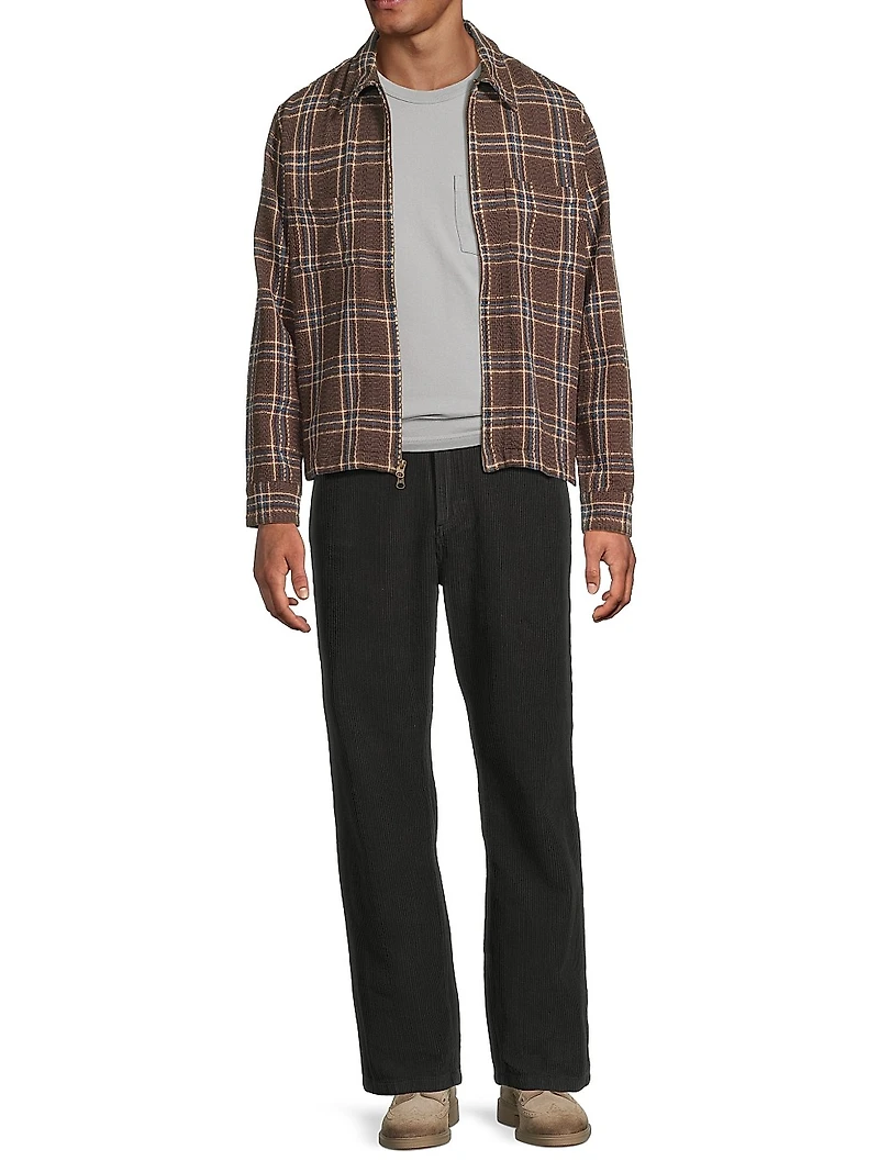 Venice Plaid Zip-Front Shirt