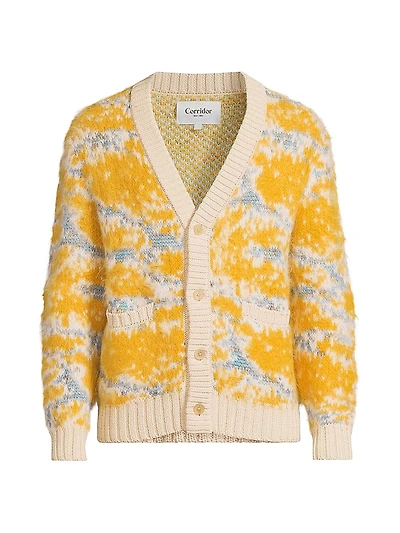 Camo Mohair-Blend Cardigan