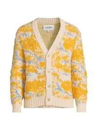 Camo Mohair-Blend Cardigan