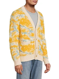 Camo Mohair-Blend Cardigan