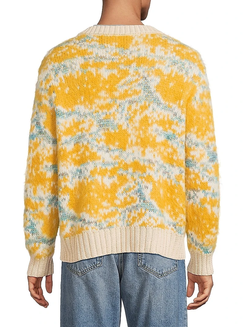 Camo Mohair-Blend Cardigan
