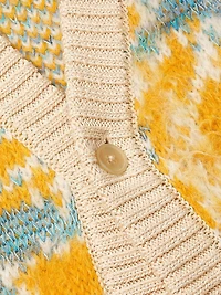 Camo Mohair-Blend Cardigan