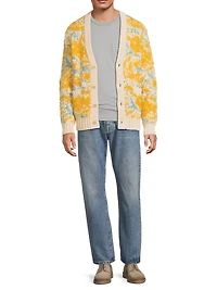 Camo Mohair-Blend Cardigan