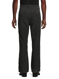 Cotton Corduroy Mid-Rise Straight-Leg Trousers