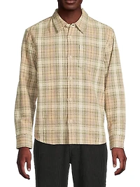 Birch Plaid Cotton Button-Front Shirt