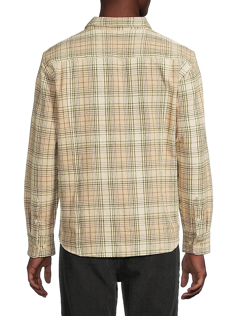 Birch Plaid Cotton Button-Front Shirt