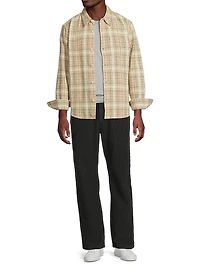 Birch Plaid Cotton Button-Front Shirt
