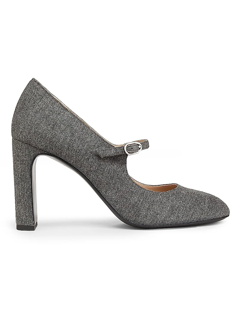Babette 85MM Flannel Mary Janes