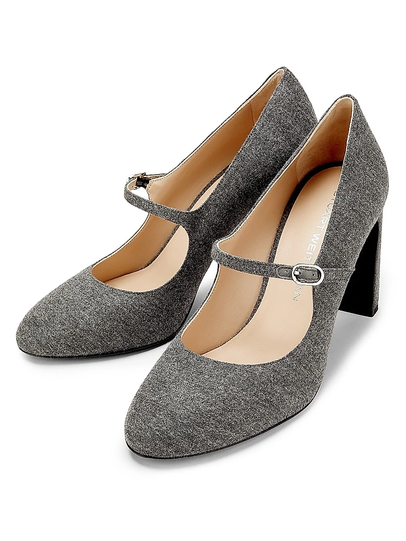 Babette 85MM Flannel Mary Janes