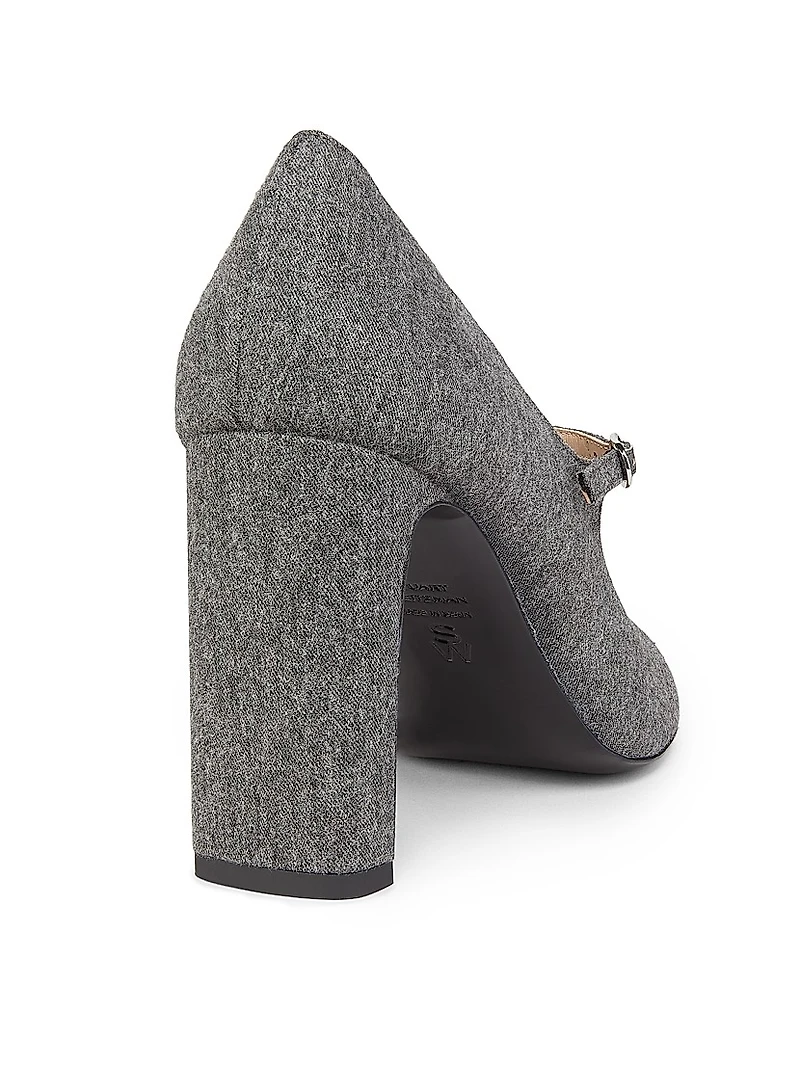 Babette 85MM Flannel Mary Janes