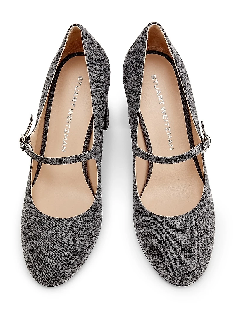 Babette 85MM Flannel Mary Janes