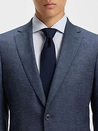 Slim-Fit Blazer Patterned Stretch Fabric