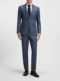 Slim-Fit Blazer Patterned Stretch Fabric
