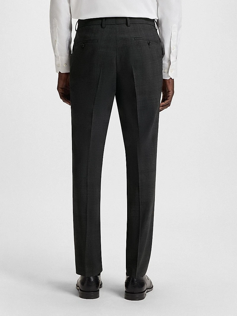 Slim-Fit Suit Checked Crease-Resistant Stretch Wool