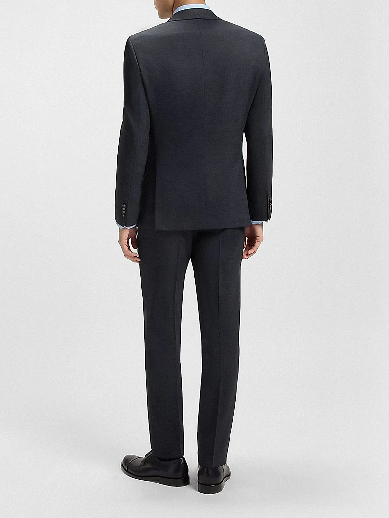 Slim-Fit Suit Micro-Patterned Stretch Wool