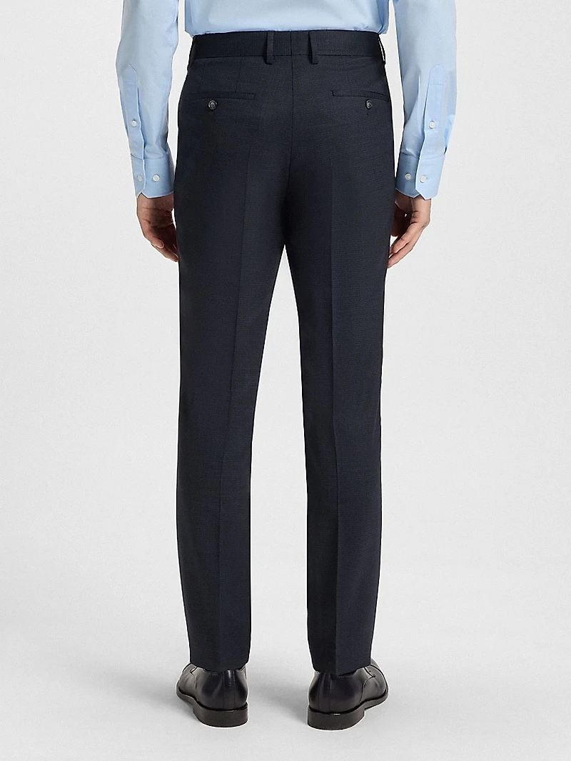 Slim-Fit Suit Micro-Patterned Stretch Wool