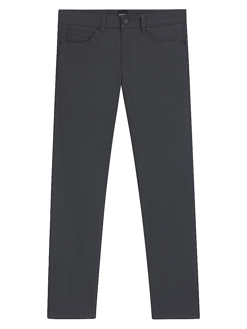 Delaware Slim-Fit Trousers Patterned Stretch Cotton
