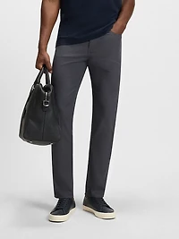 Delaware Slim-Fit Trousers Patterned Stretch Cotton