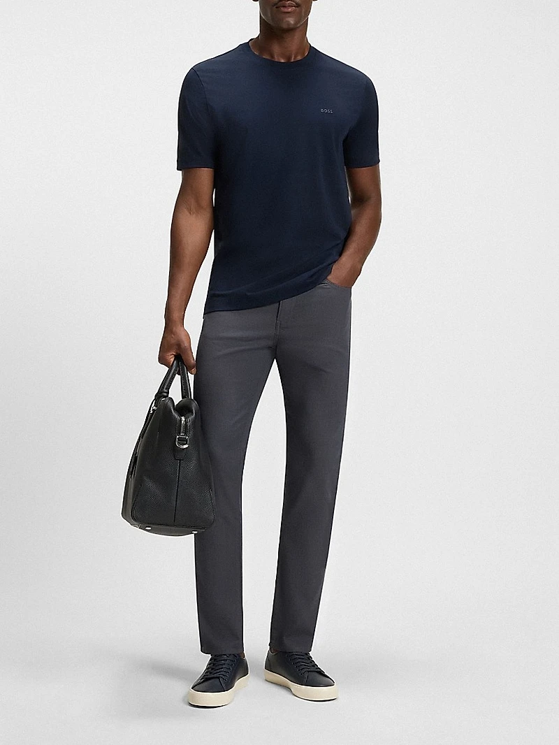 Delaware Slim-Fit Trousers Patterned Stretch Cotton