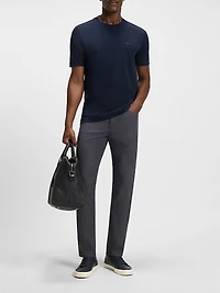 Delaware Slim-Fit Trousers Patterned Stretch Cotton