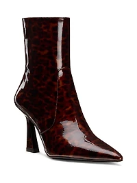 Vinnie 85MM Tortoise Leather Booties