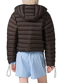 Light Pongé Down Hoodie Jacket