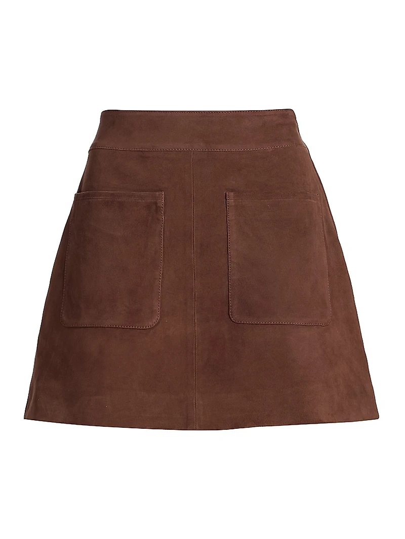 Fran Suede Patch Pocket Miniskirt