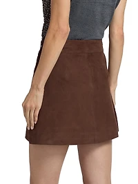 Fran Suede Patch Pocket Miniskirt