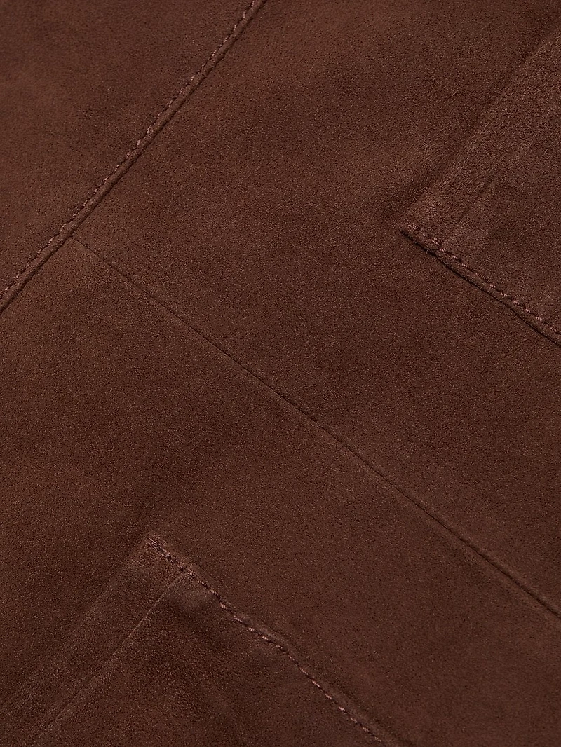 Fran Suede Patch Pocket Miniskirt