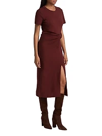 Cody Twisted Stretch-Cotton Midi-Dress
