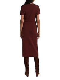 Cody Twisted Stretch-Cotton Midi-Dress