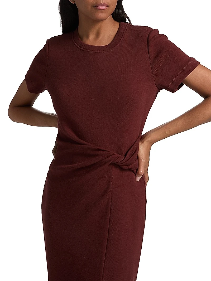 Cody Twisted Stretch-Cotton Midi-Dress