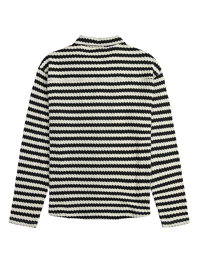 Chevron Jacquard Knit Shirt