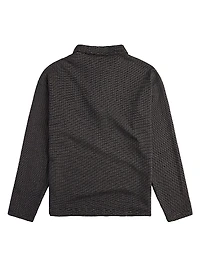Mini Jacquard Zip Polo Shirt