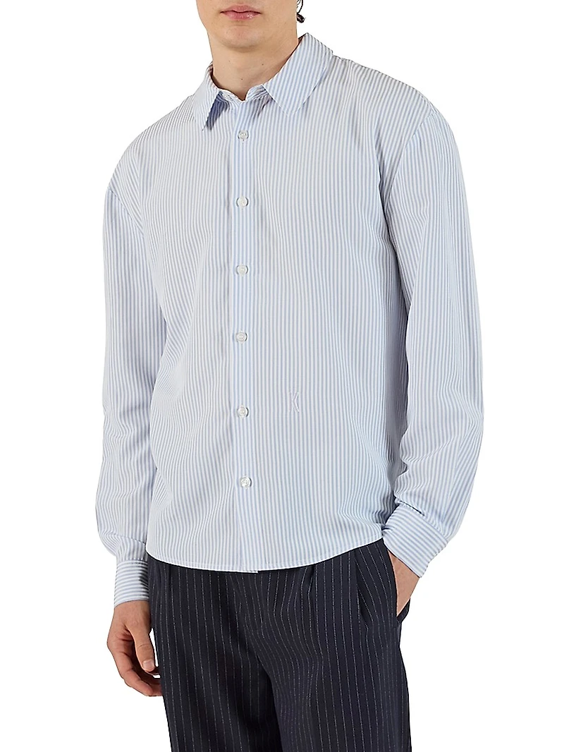 Embroidered Striped Shirt