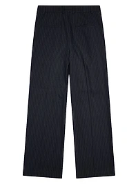 Twill Striped Pleated Trousers