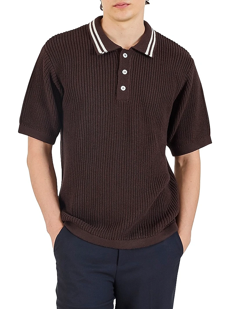English Rib Short Sleeve Polo Shirt