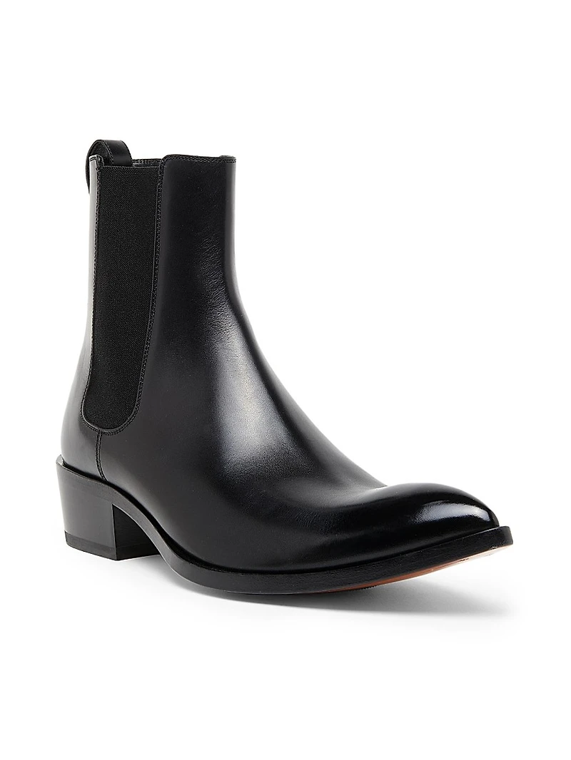 Burnished Leather Chelsea Boots