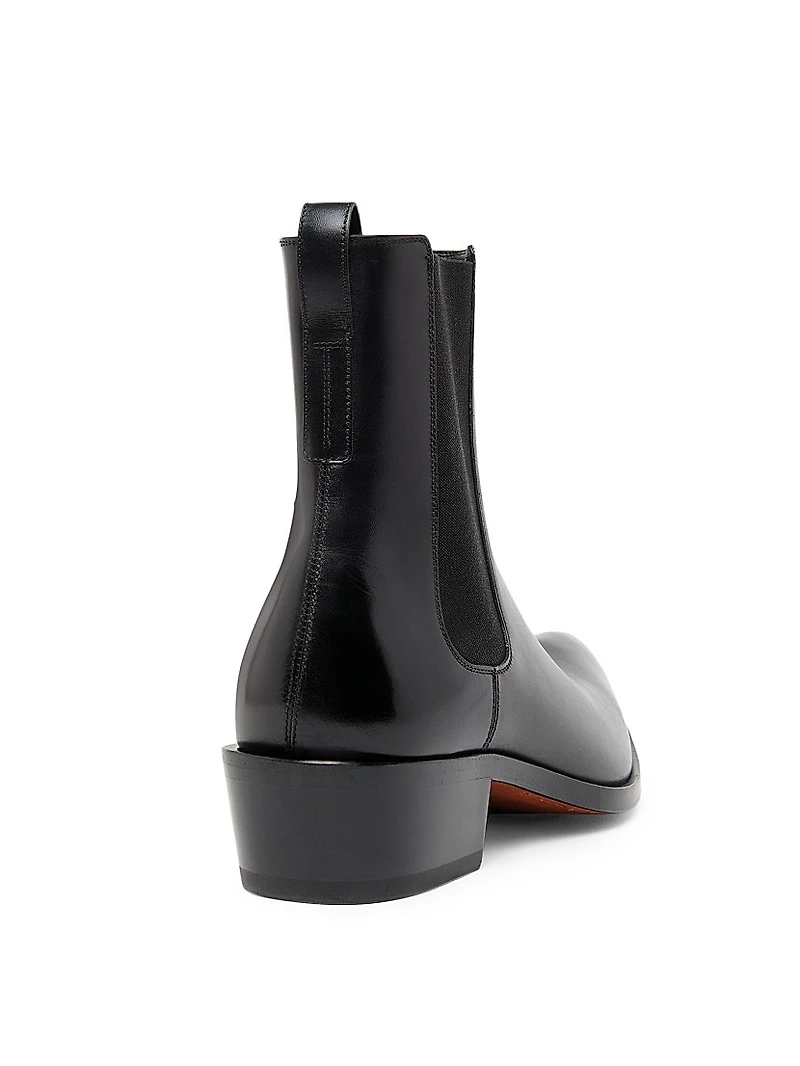 Burnished Leather Chelsea Boots