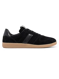 T-Bar Leather & Suede Low-Top Sneakers