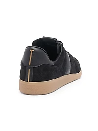 T-Bar Leather & Suede Low-Top Sneakers