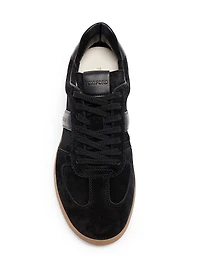 T-Bar Leather & Suede Low-Top Sneakers
