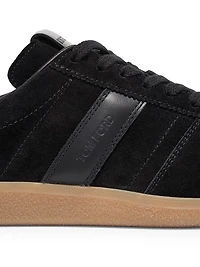 T-Bar Leather & Suede Low-Top Sneakers