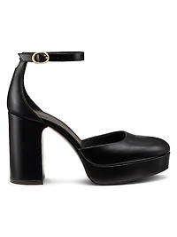 Dayna 90MM Leather Platform Sandals
