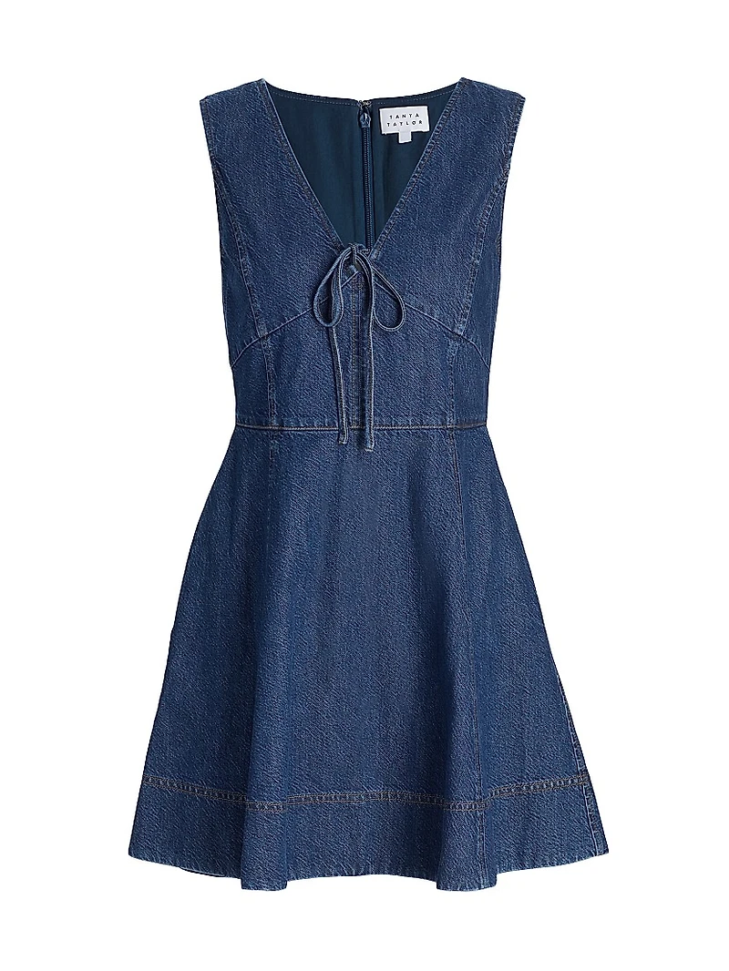 Nova Denim Fit-and-Flare Minidress