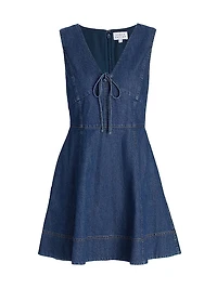 Nova Denim Fit-and-Flare Minidress